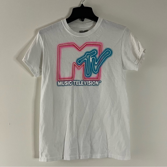 MTV Graphic Short Sleeve Tee - Small, White - Picture 6 of 9